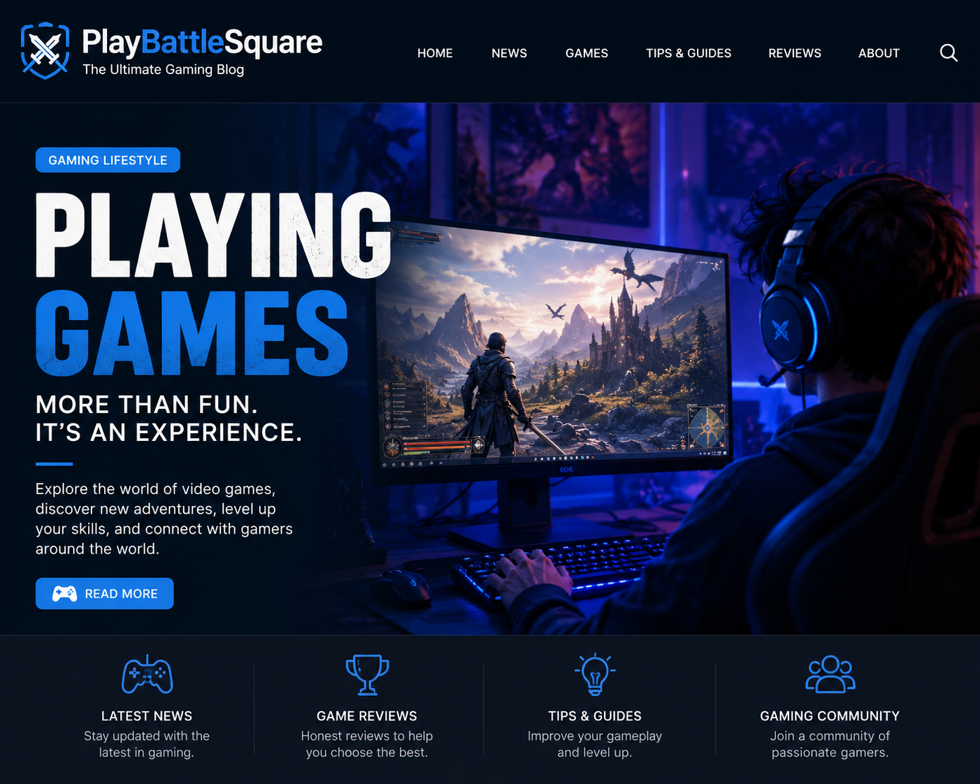 Playing Games on Blog PlayBattleSquare