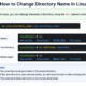 how to change directory name in linux