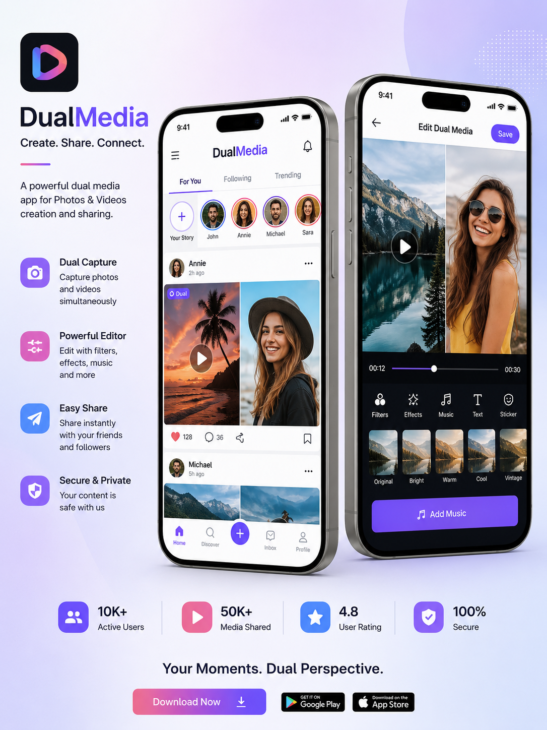 application mobile dualmedia