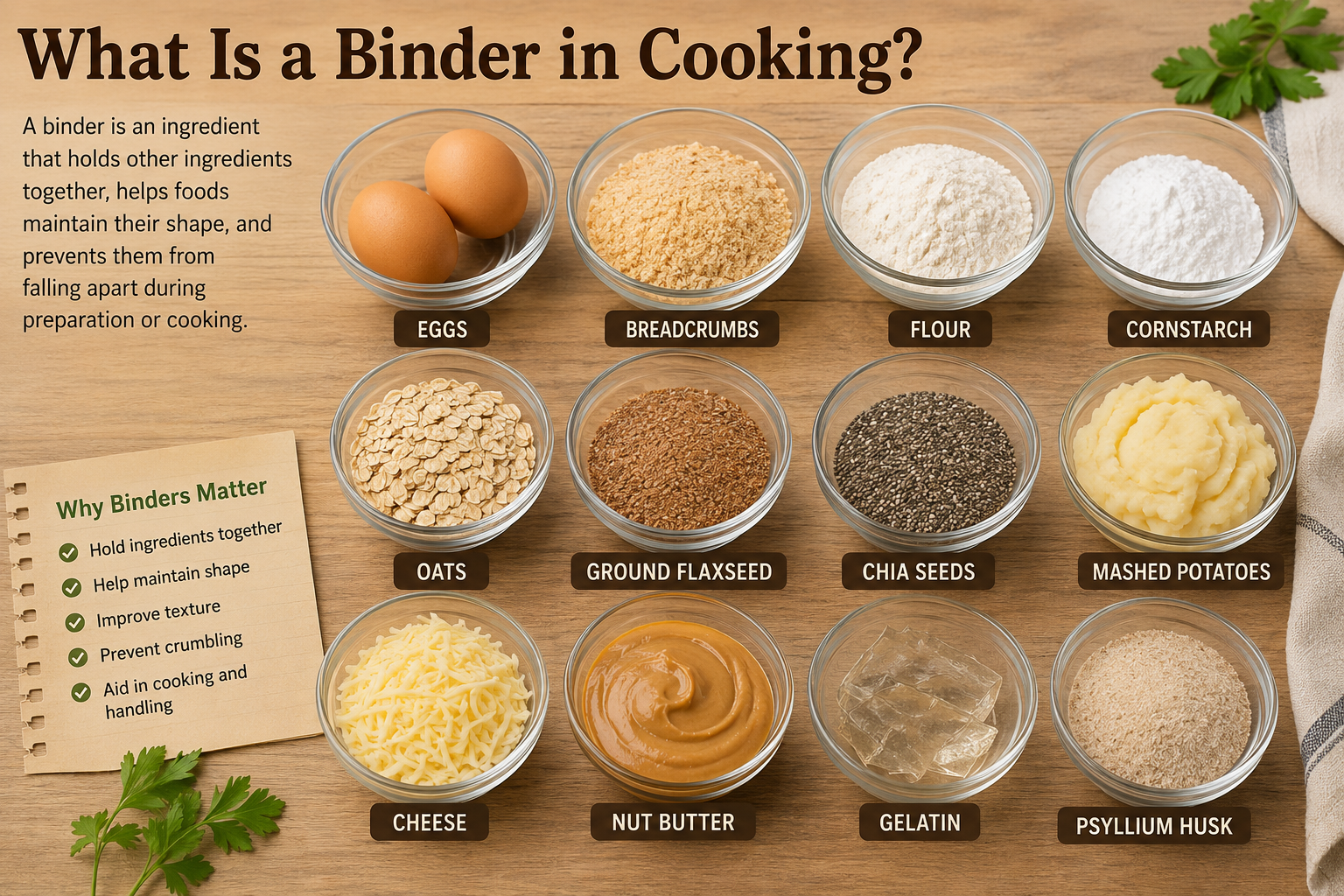 what is a binder in cooking