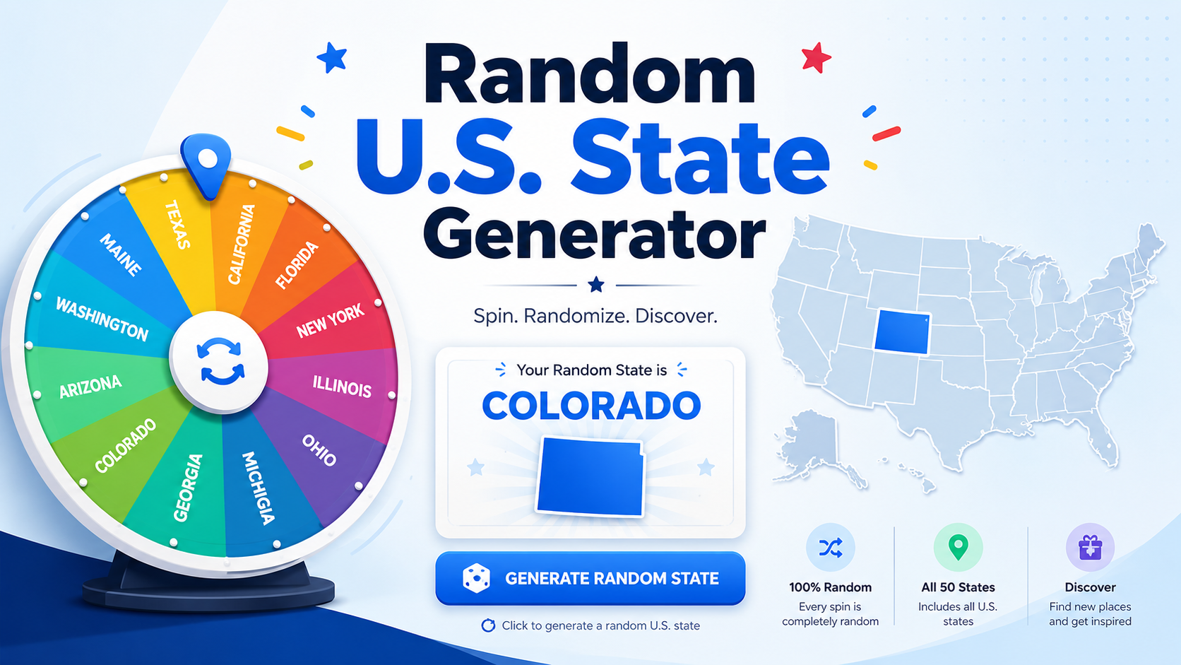 random U.S. state generator