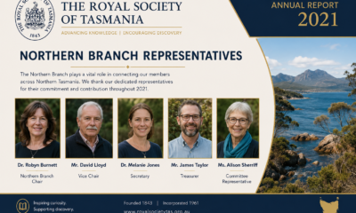 royal society of tasmania annual report 2021 northern branch representatives