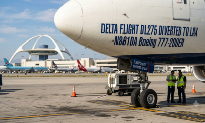 delta flight dl275 diverted lax