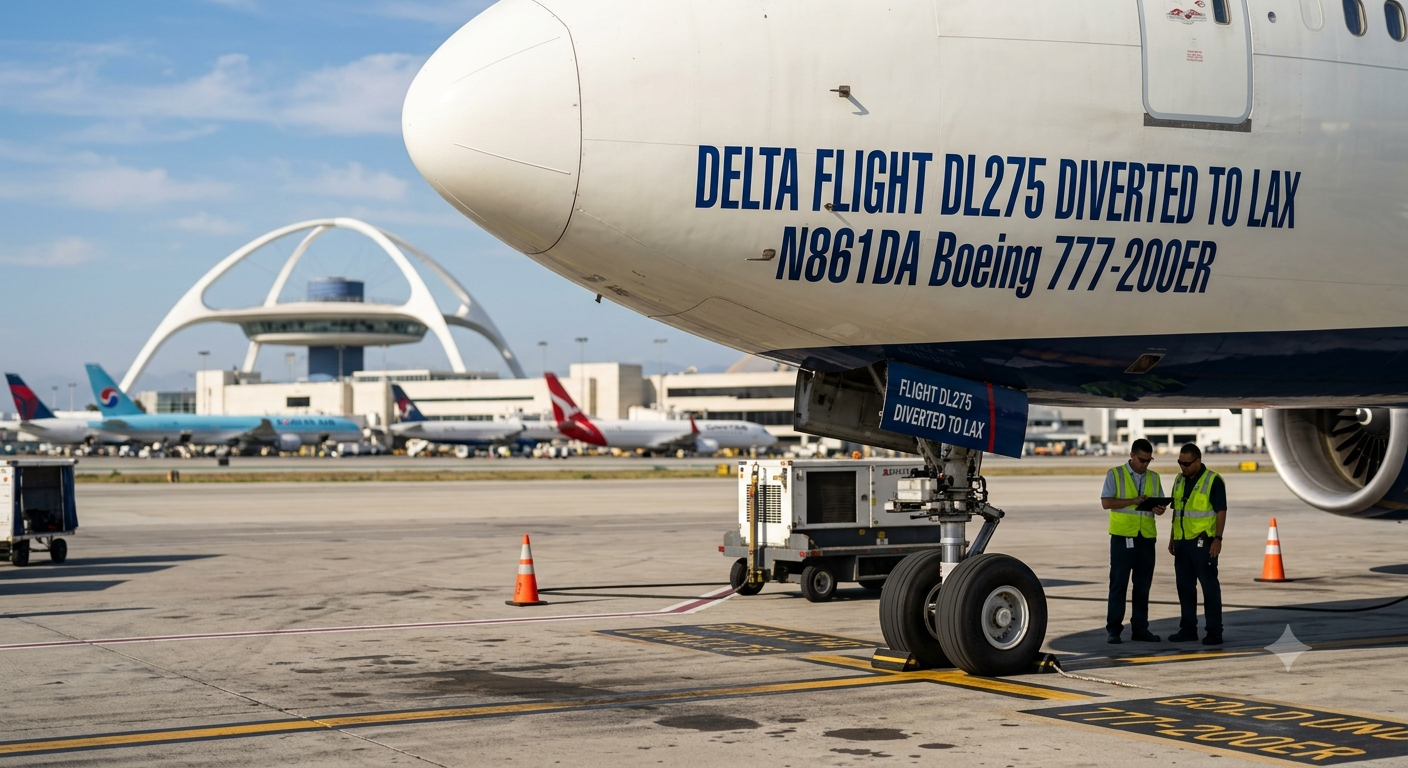 delta flight dl275 diverted lax