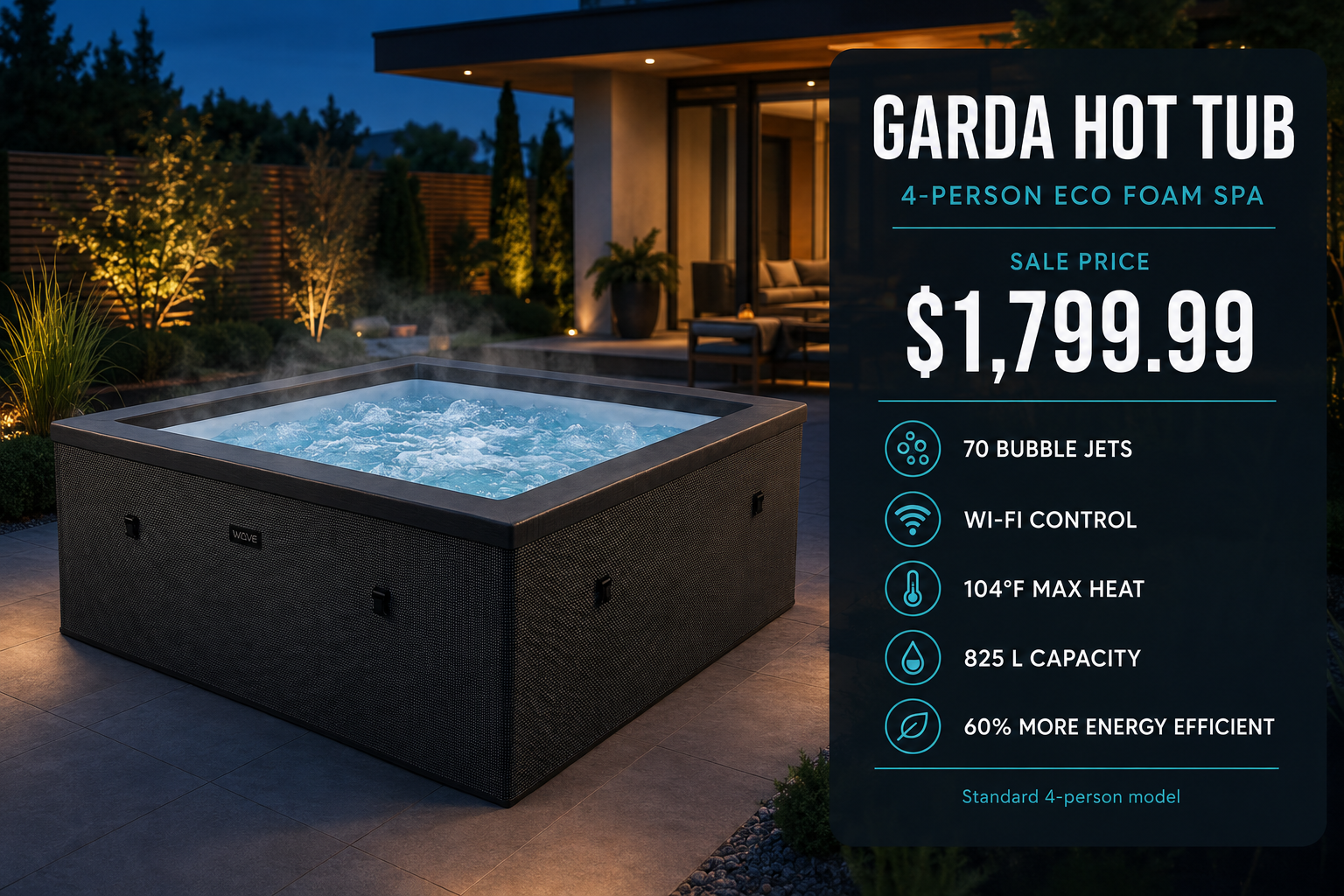 us.wavespas.com garda hot tub product specifications features price