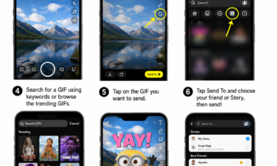 how to send gif in snapchat