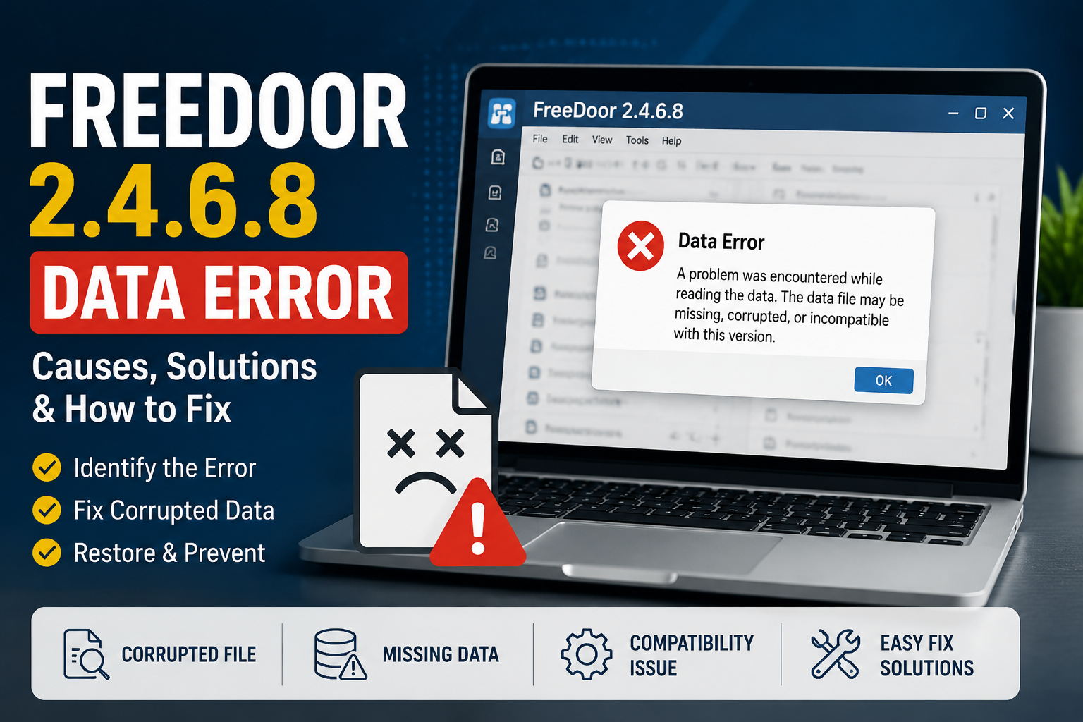 freedoor2.4.6.8 data error