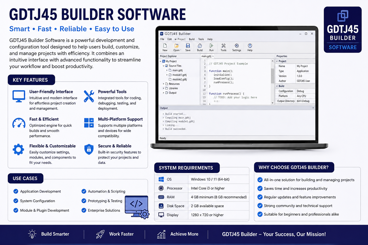details of gdtj45 builder software