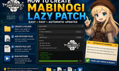 how create mabinogi lazy patch