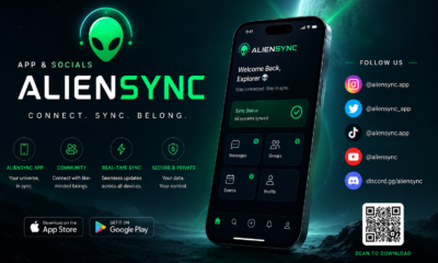 app and socials aliensync