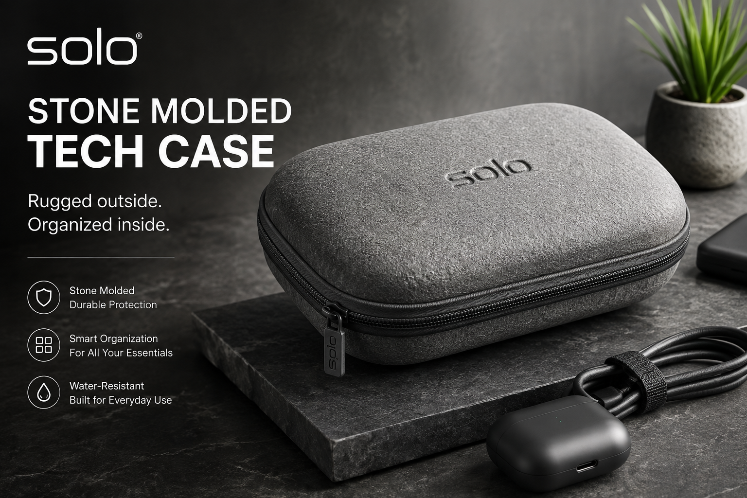 solo stone molded tech case