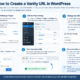 how to create a vanity url in wordpress