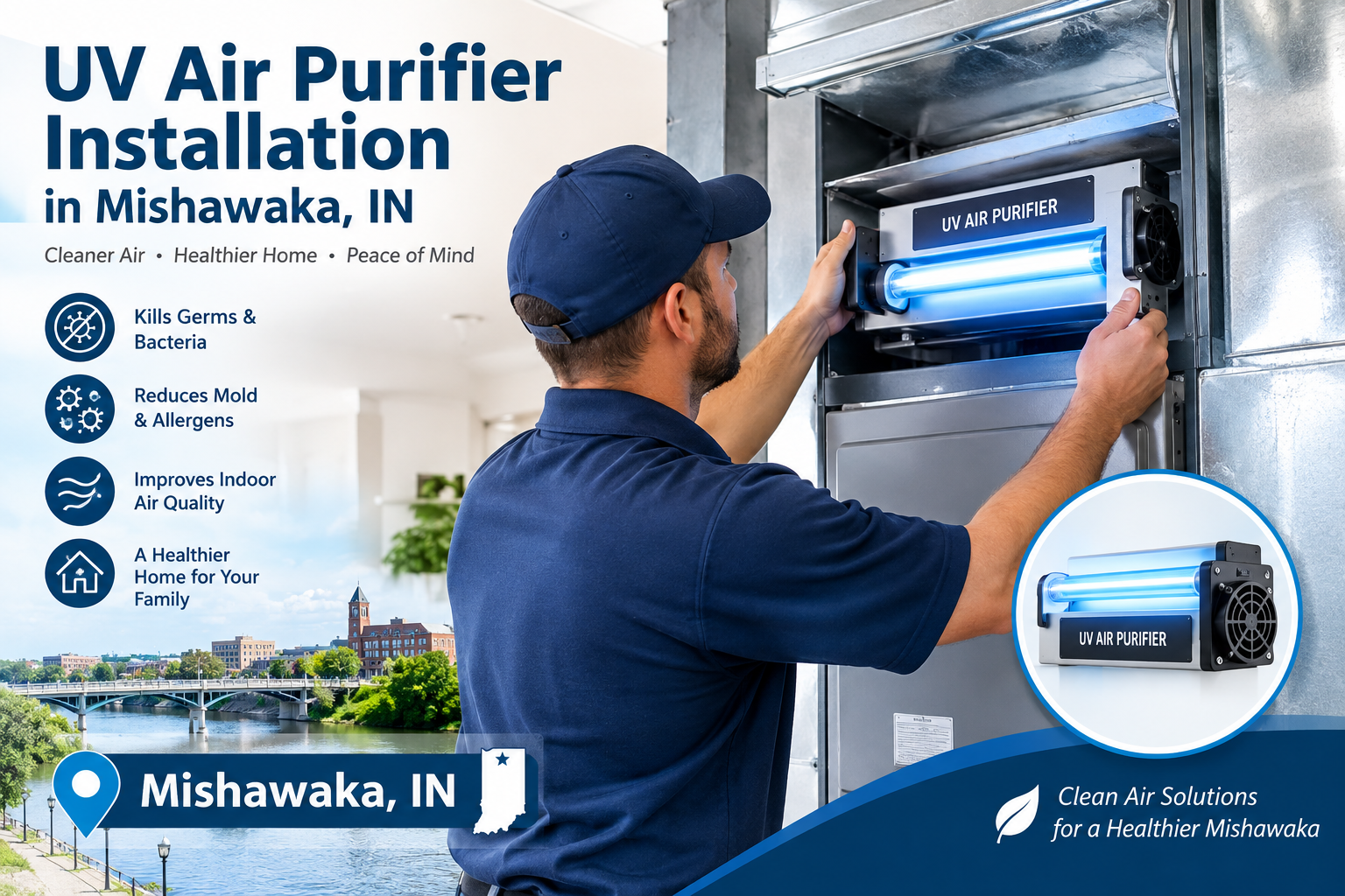 uv air purifier installation in mishawaka in