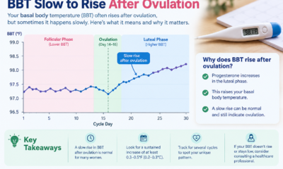 bbt slow to rise after ovulation