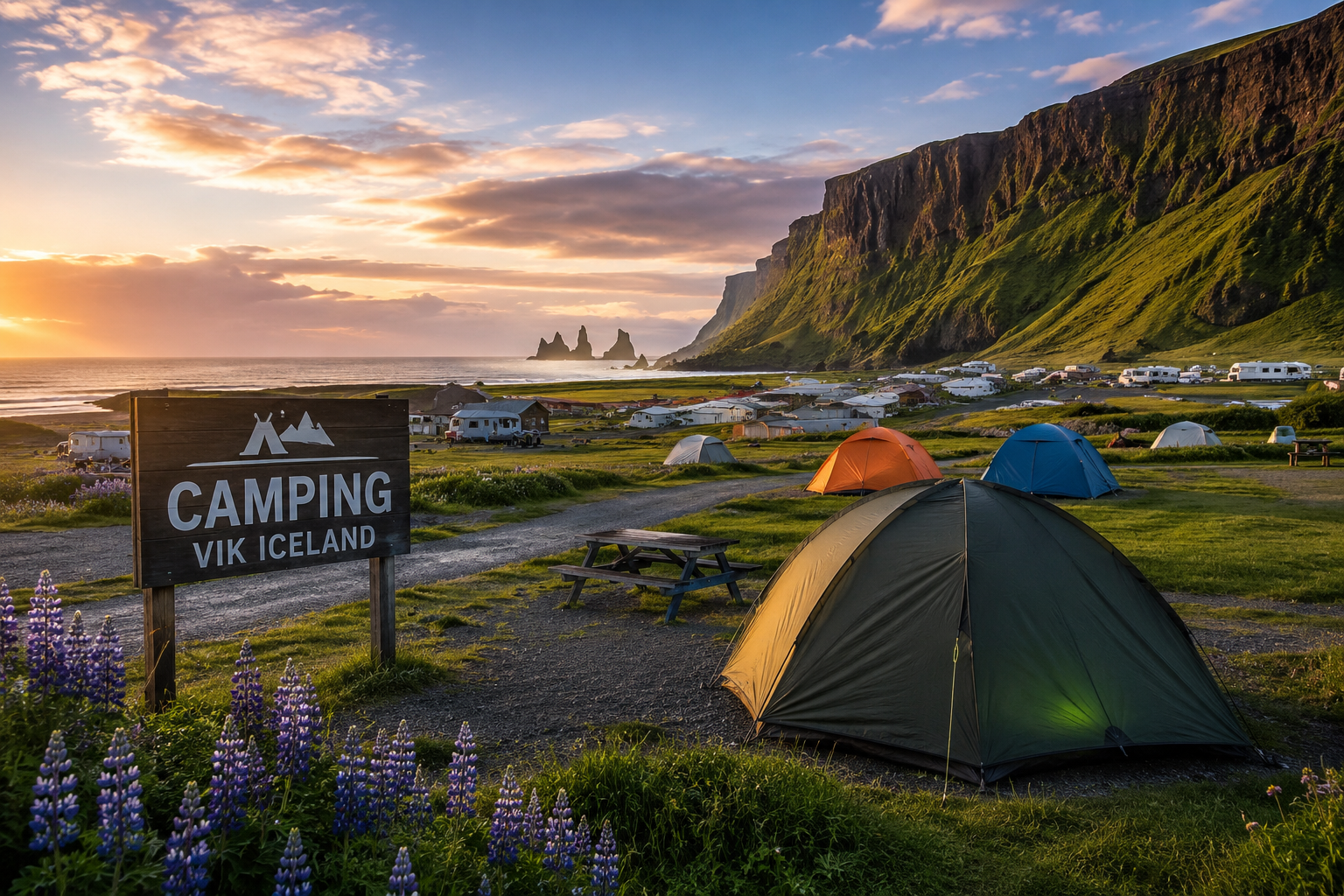 camping vik iceland