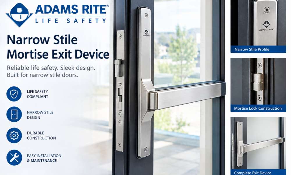 adams rite life safety narrow stile mortise exit device