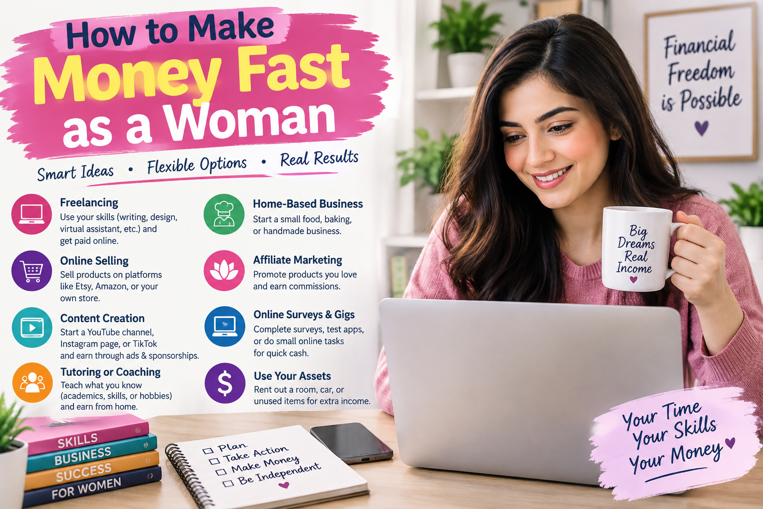how to make money fast as a woman