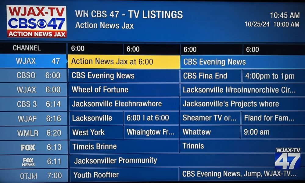 wjax tv listings