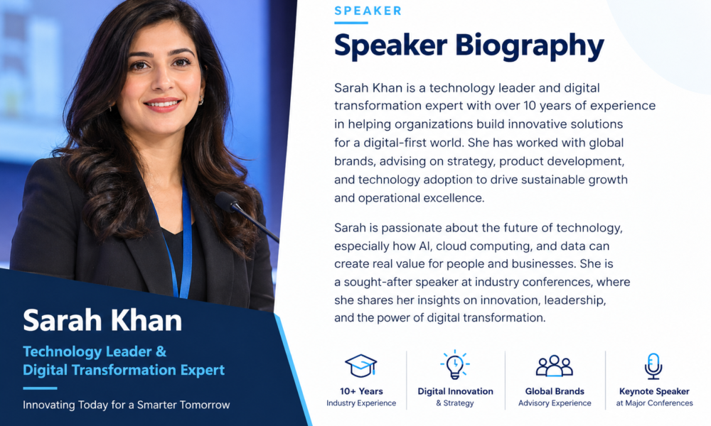 speaker biography sample