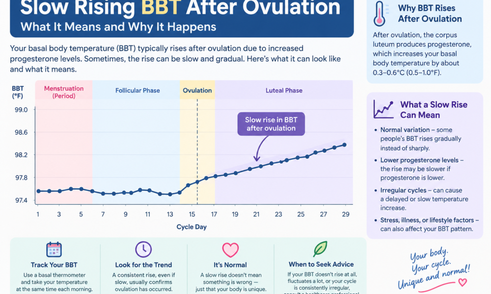 slow rising bbt after ovulation