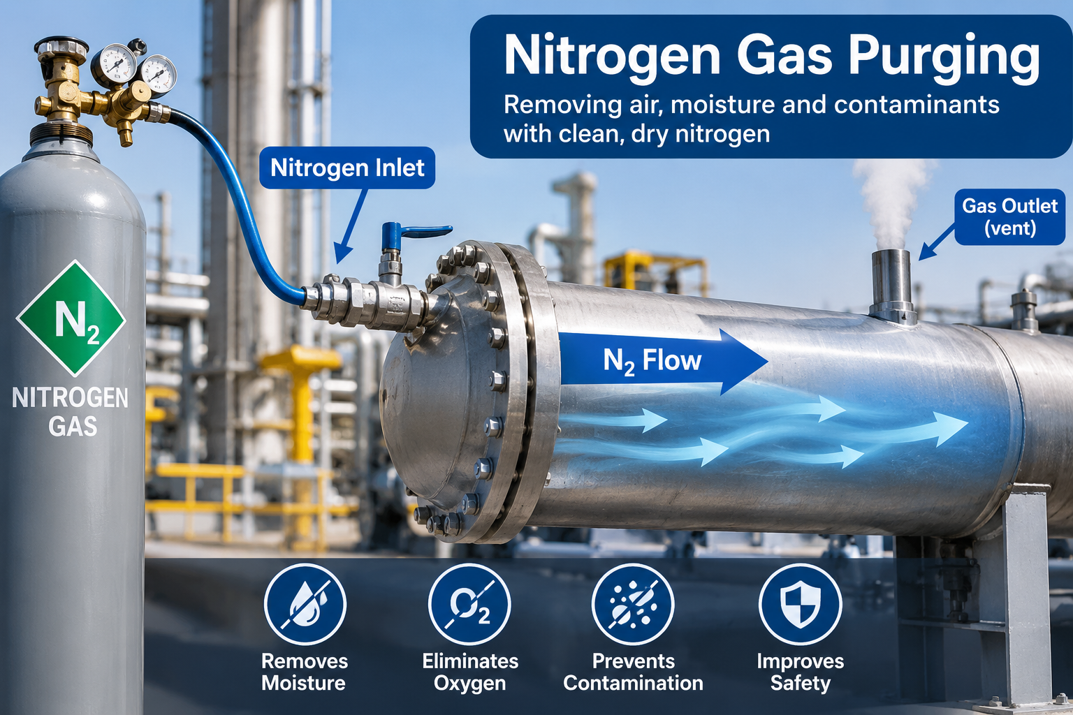 nitrogen gas purging